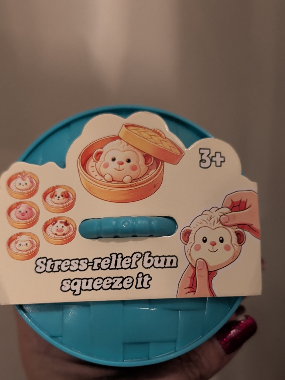 Stress-Relief Bun Squeeze Toy - Blue